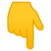 Backhand Index Pointing Down