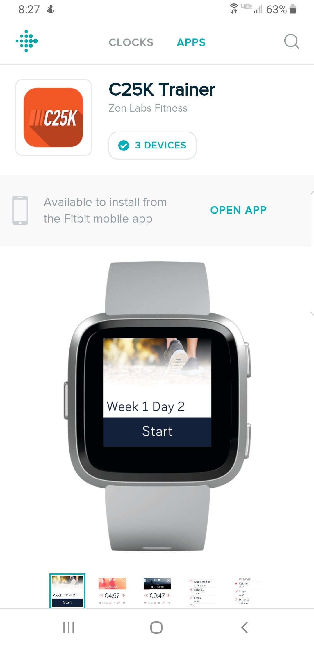 Solved Versa 2 and Zen Labs C25K Fitbit Community