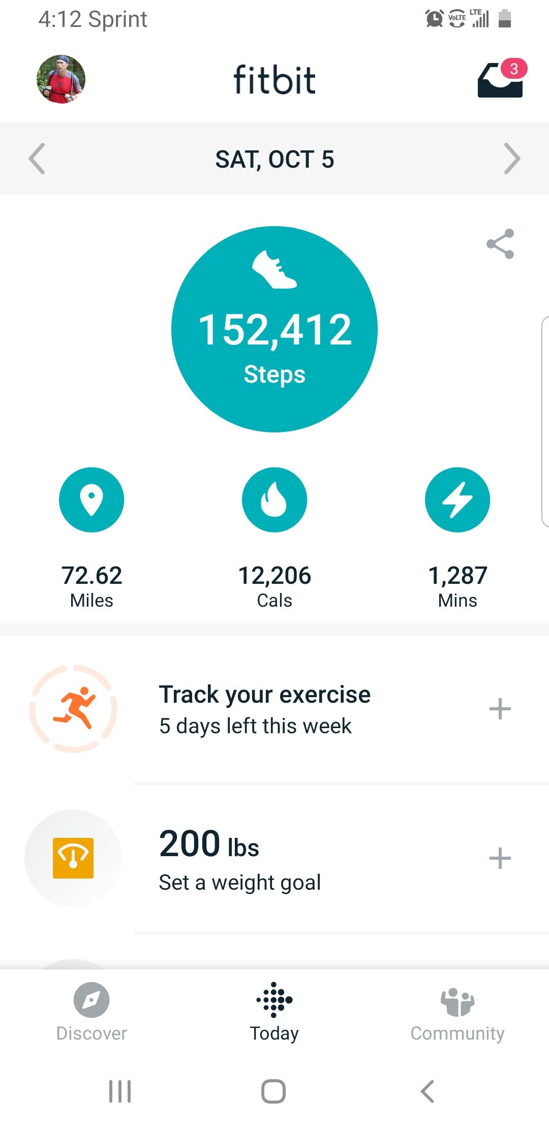 average steps on fitbit