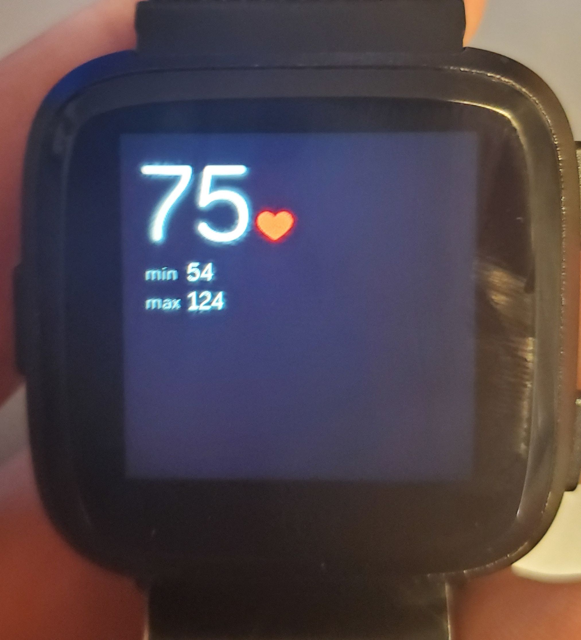 Mask with line not showing up on device works o Fitbit