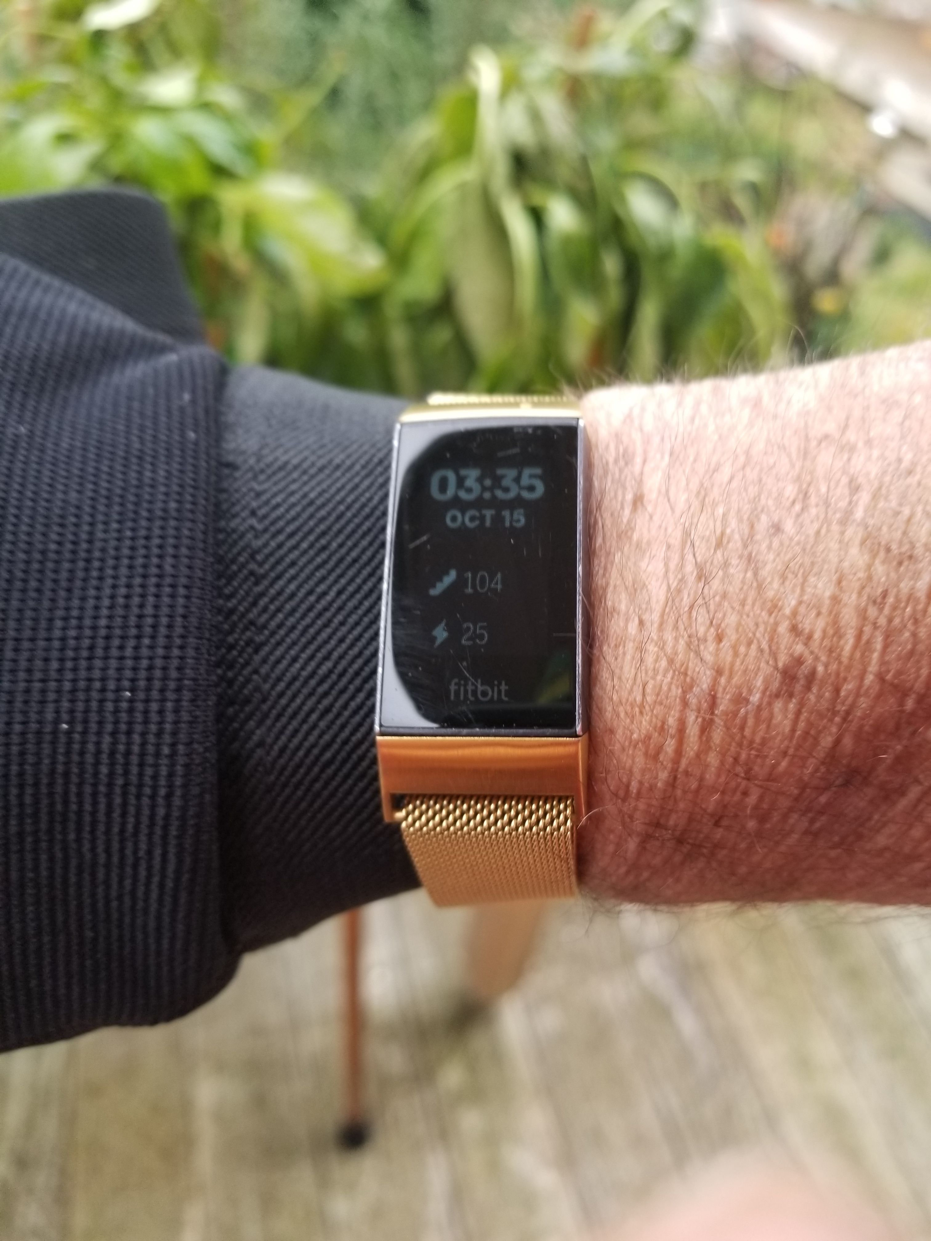 fitbit charge 3 screen dim