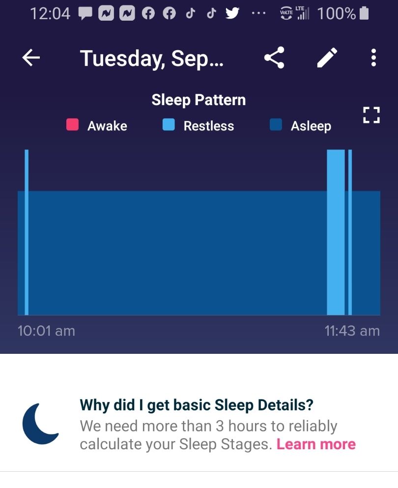 fitbit not logging sleep