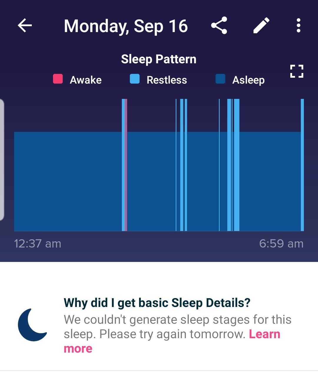 Fitbit versa online sleep