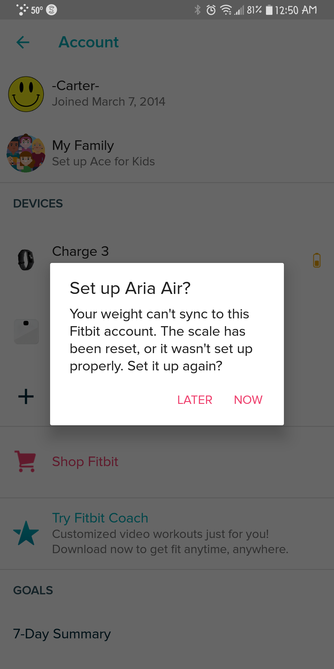 Does your Aria scale register guest weights? Please upvote this support  ticket if you are impacted by this issue. : r/fitbit