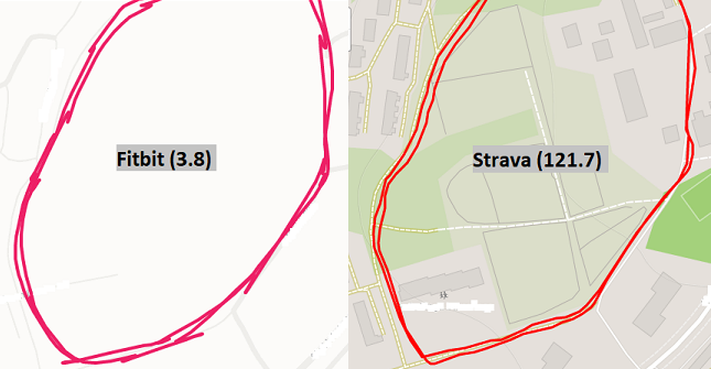 Artifcacts in Fitbit