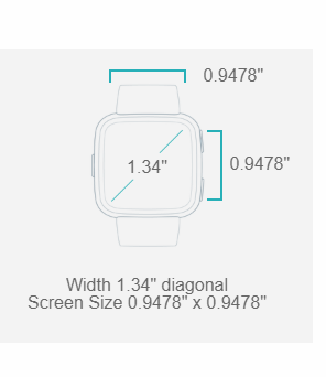 Fitbit versa screen discount size