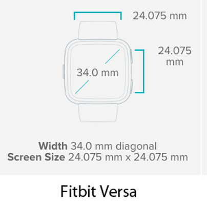 fitbit versa lite dimensions mm