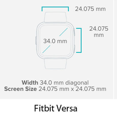 Fitbit versa lite dimensions on sale