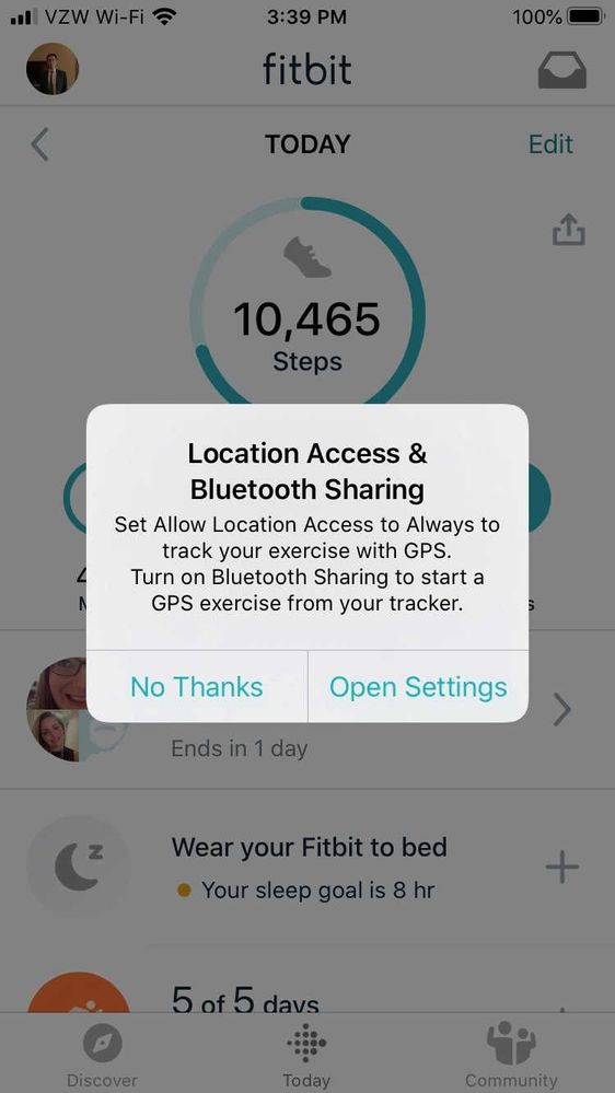 Fitbit app best sale gps tracking