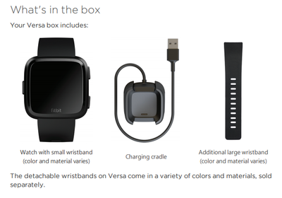 does fitbit versa lite come with charger