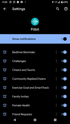 Fitbit blaze text notifications not online working