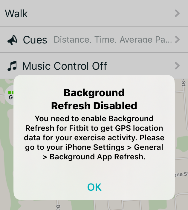 Solved: Background App Refresh Affecting GPS - Fitbit Community
