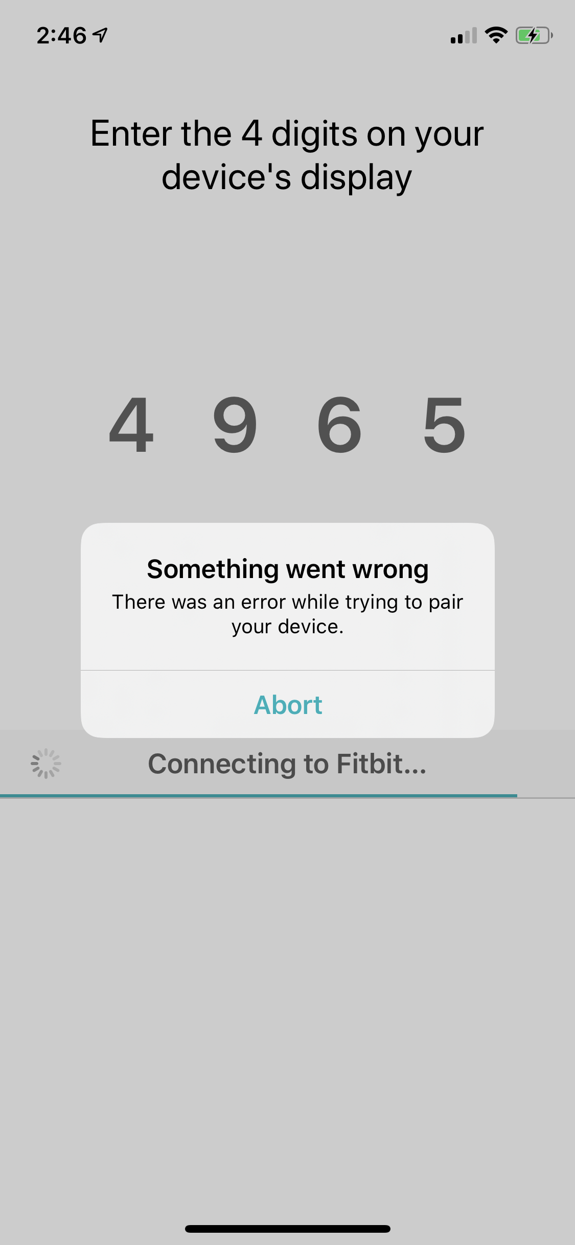 fitbit charge 3 sorry the setup is taking longer than usual