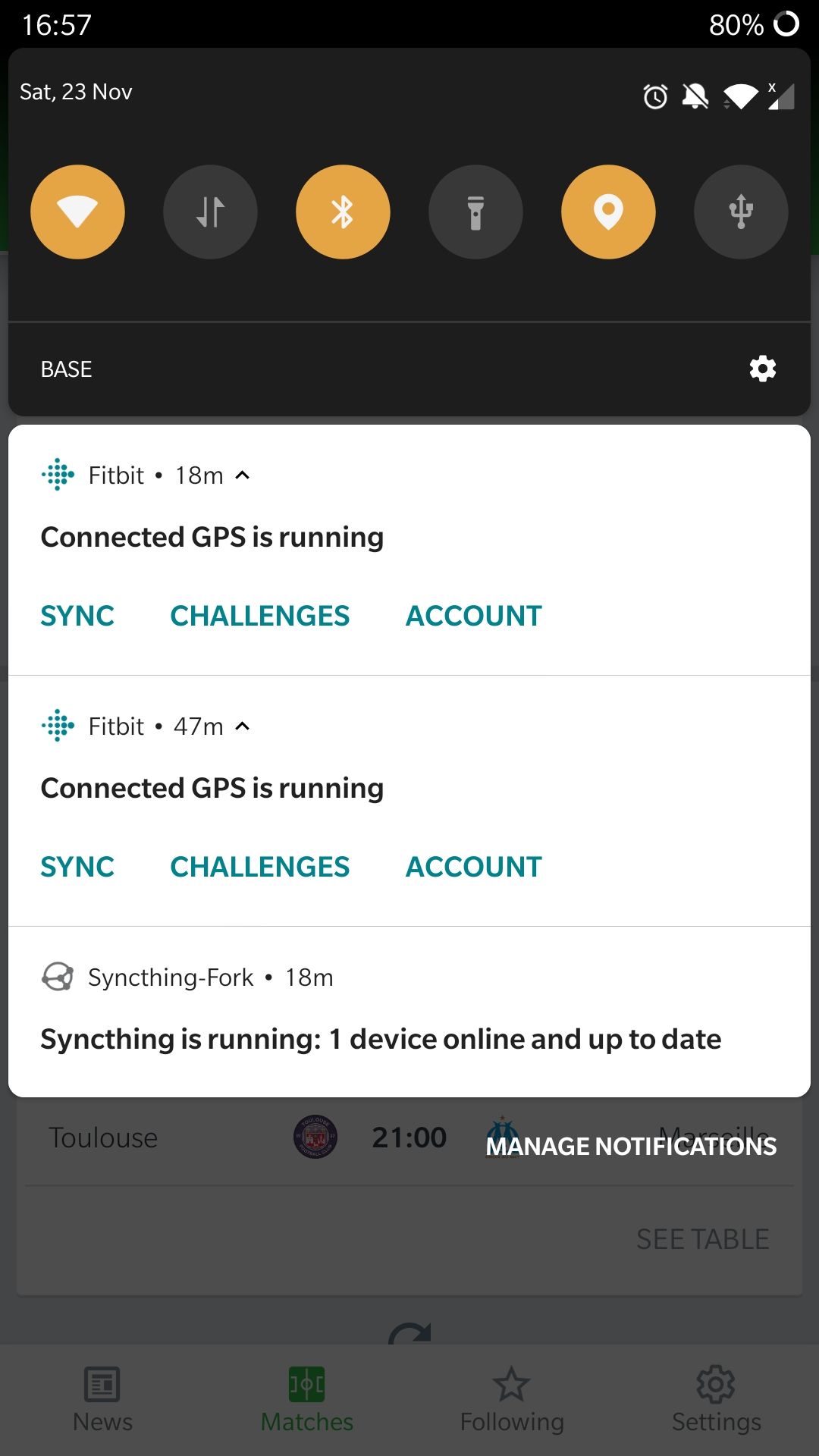 connected gps is running fitbit charge 3