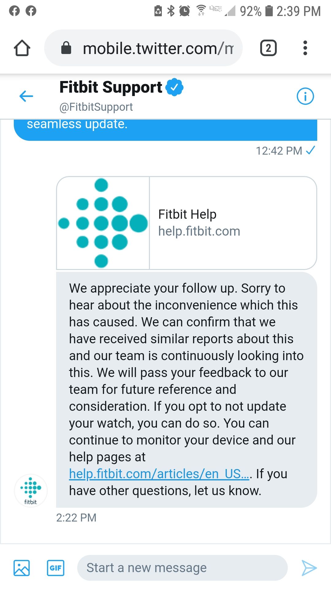 current fitbit firmware version