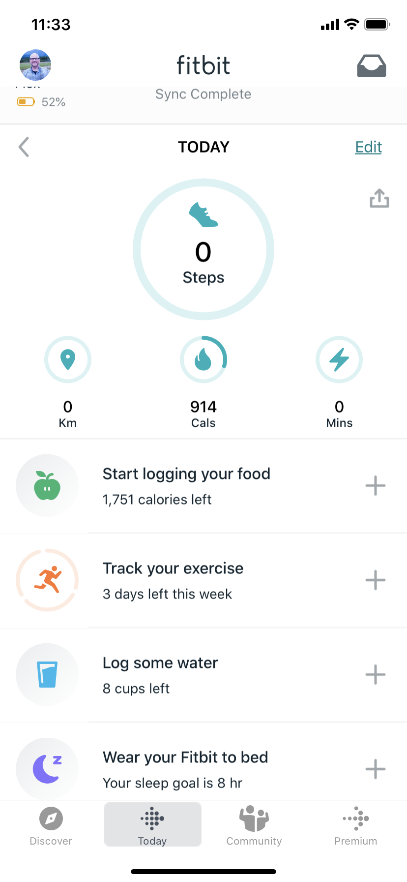 My fitbit discount will not sync