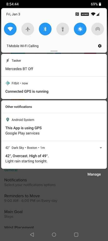 connected gps is running fitbit charge 3