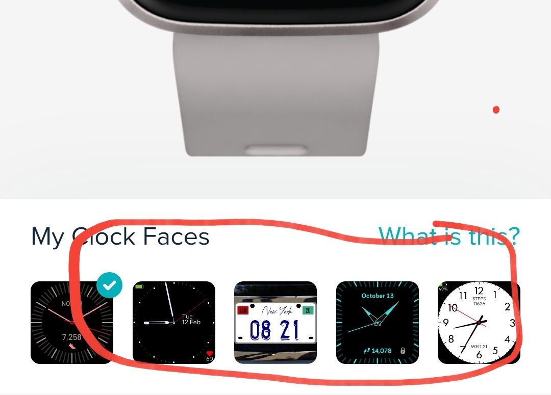 how to change fitbit clock face back to original