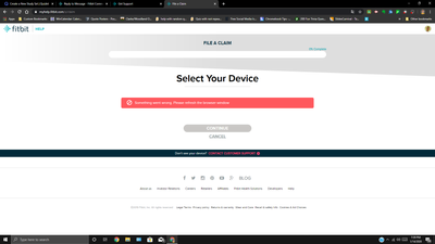 File a Claim error.