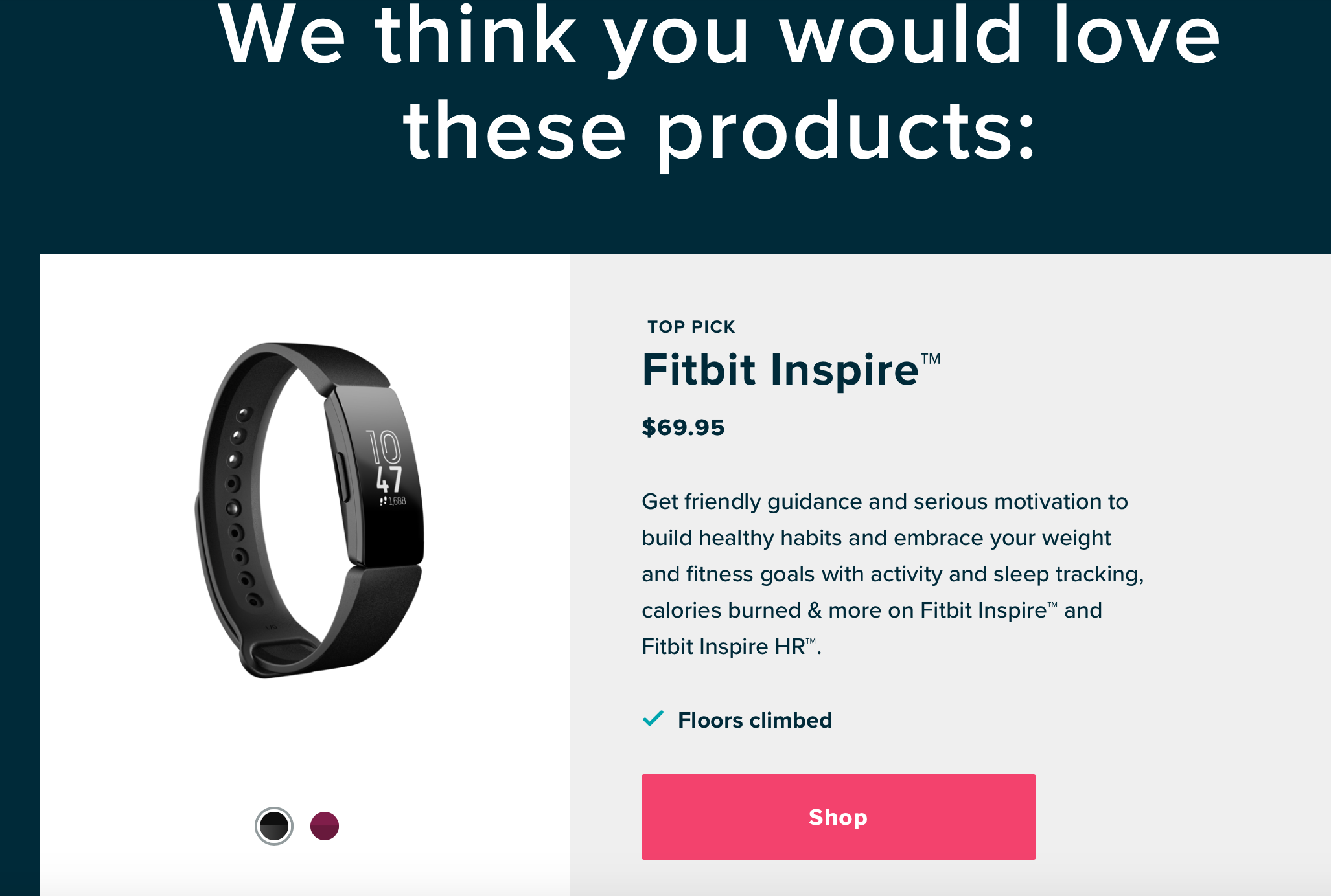 fitbit inspire floors