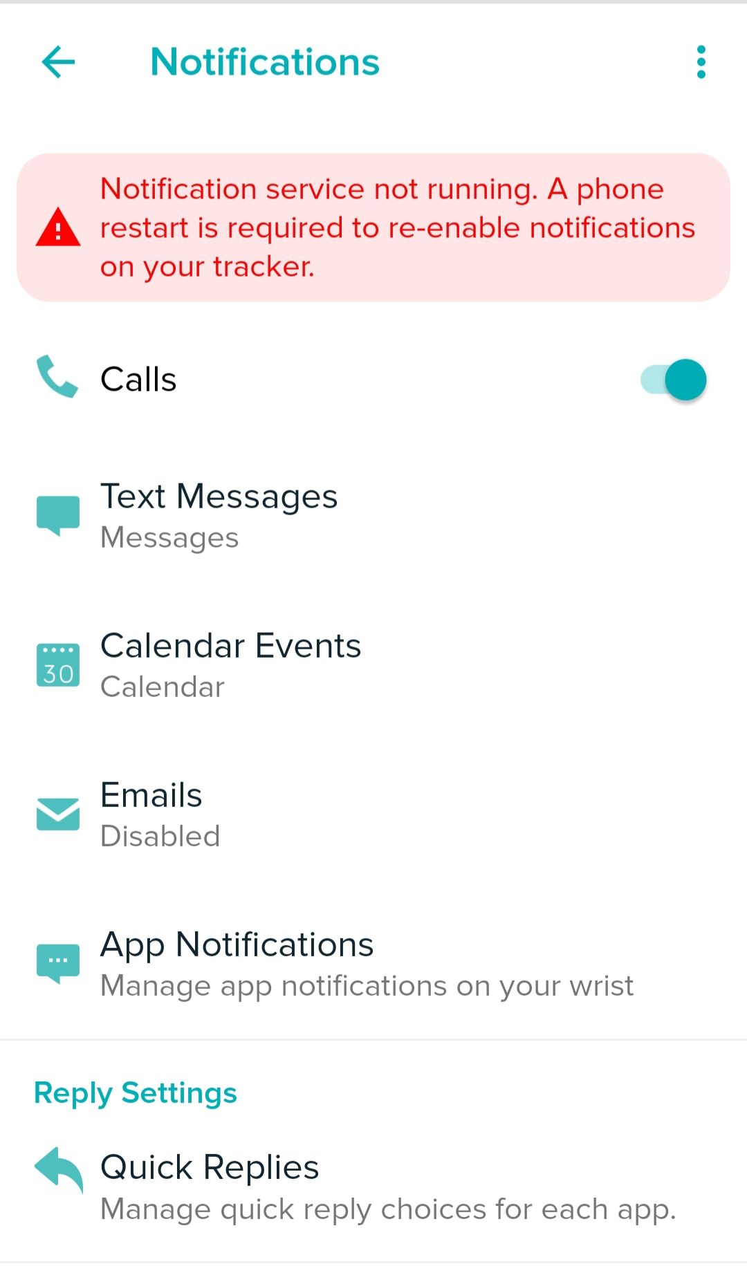 Fitbit with call store notification