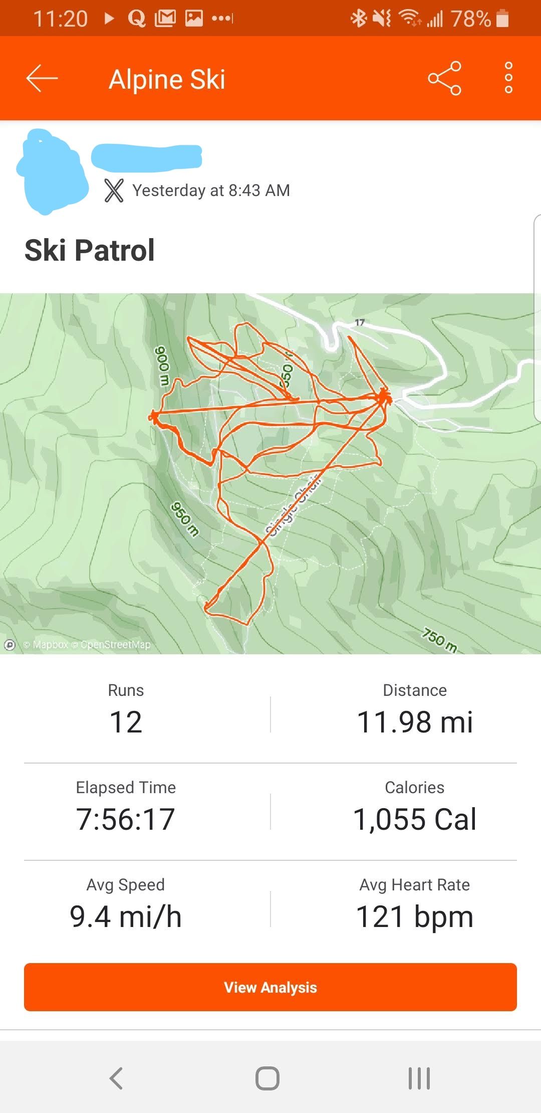 fitbit skiing