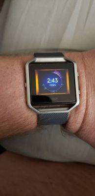 My fitbit blaze store screen is black