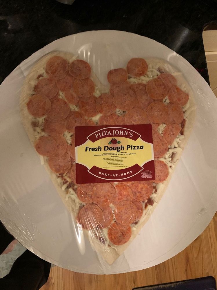Heart Pizza for Valentine's Day