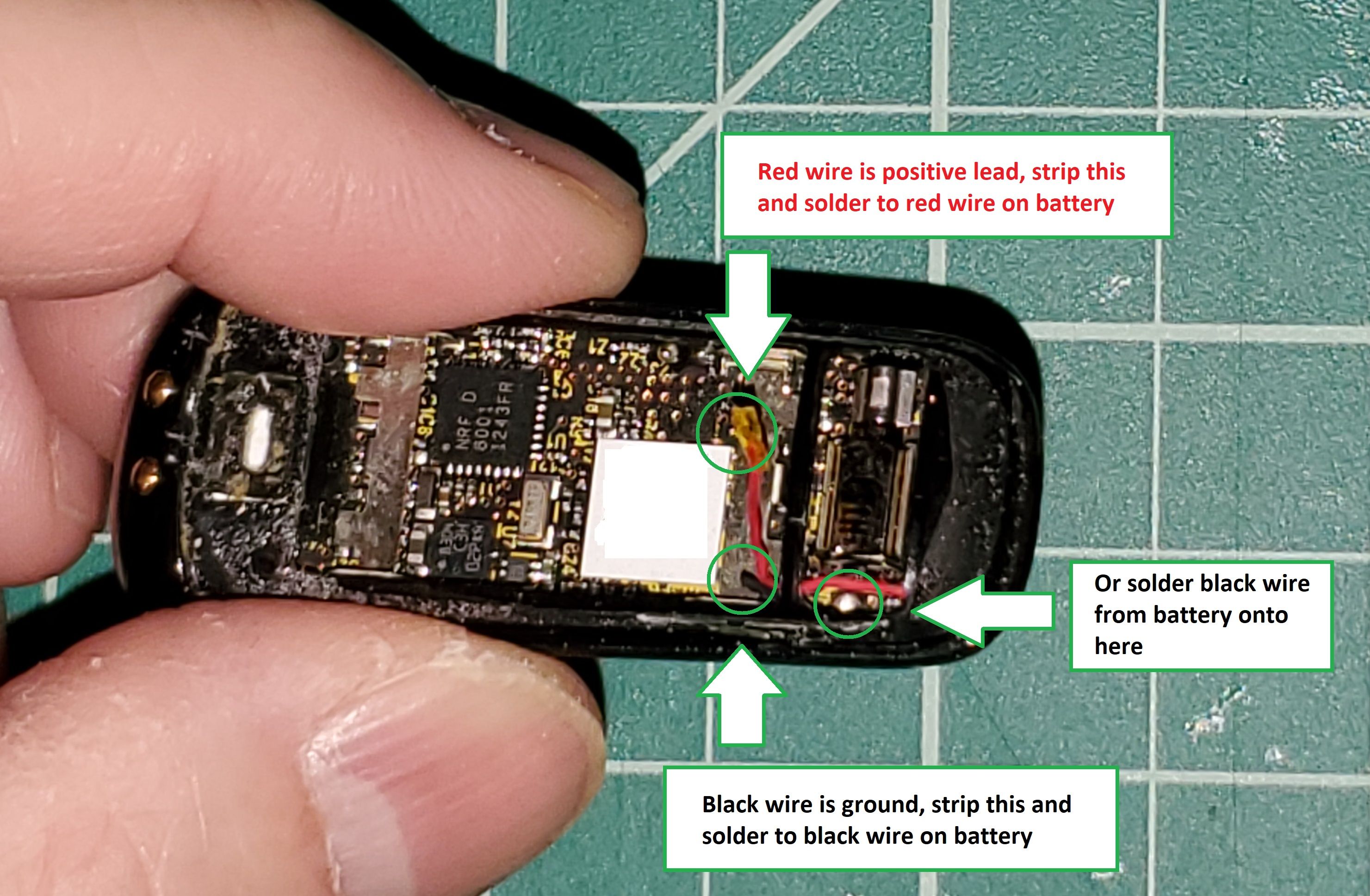 Fitbit One battery replacement walk through with p Fitbit