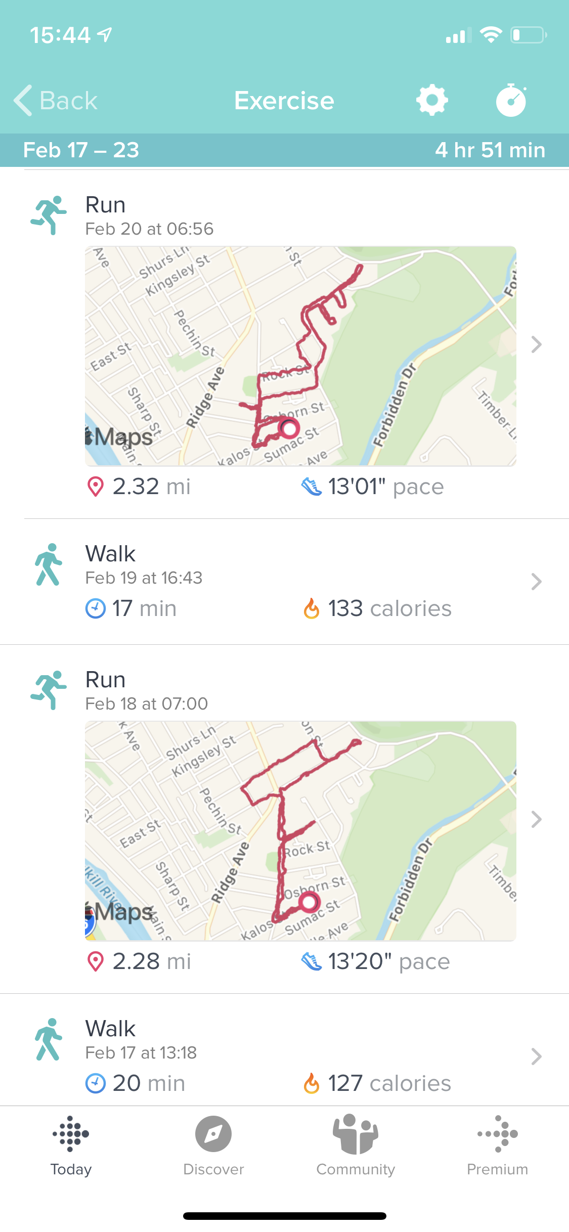 Fitbit map online run