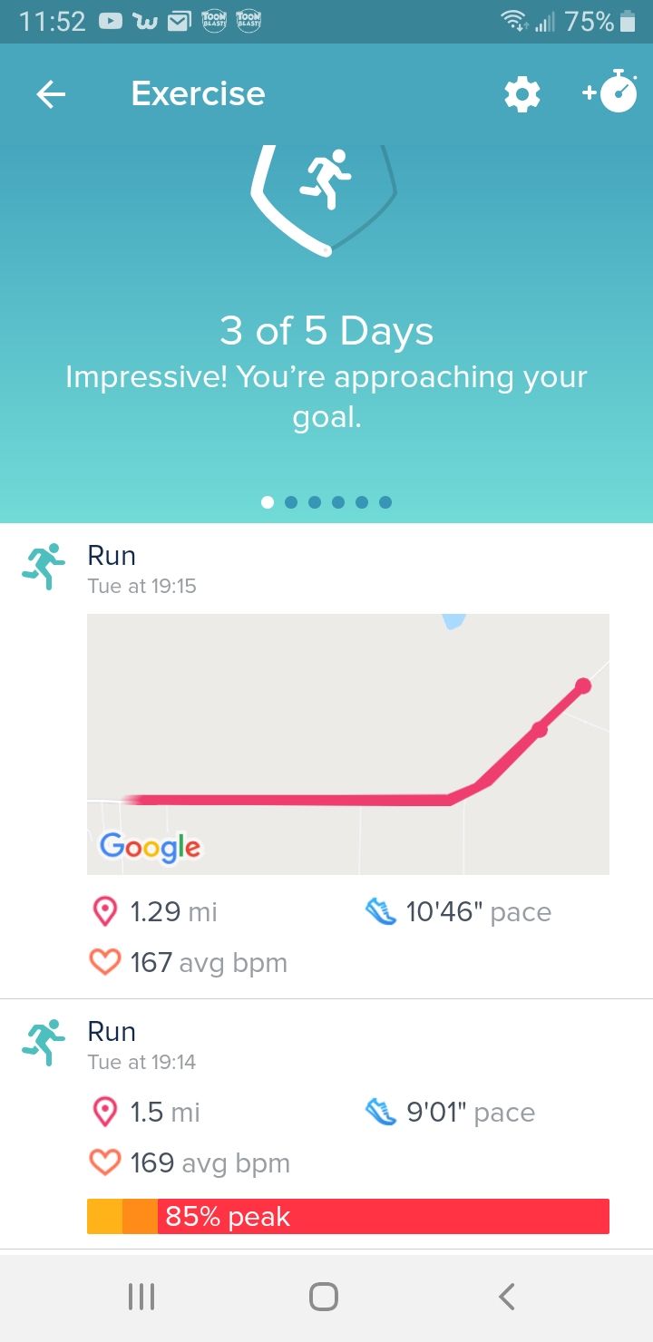 Fitbit versa running pace online