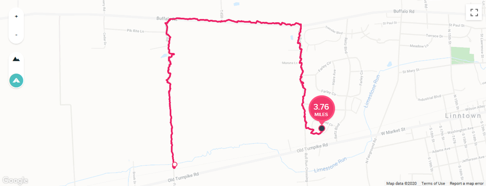 Mapped walk with Fitbit Ionic