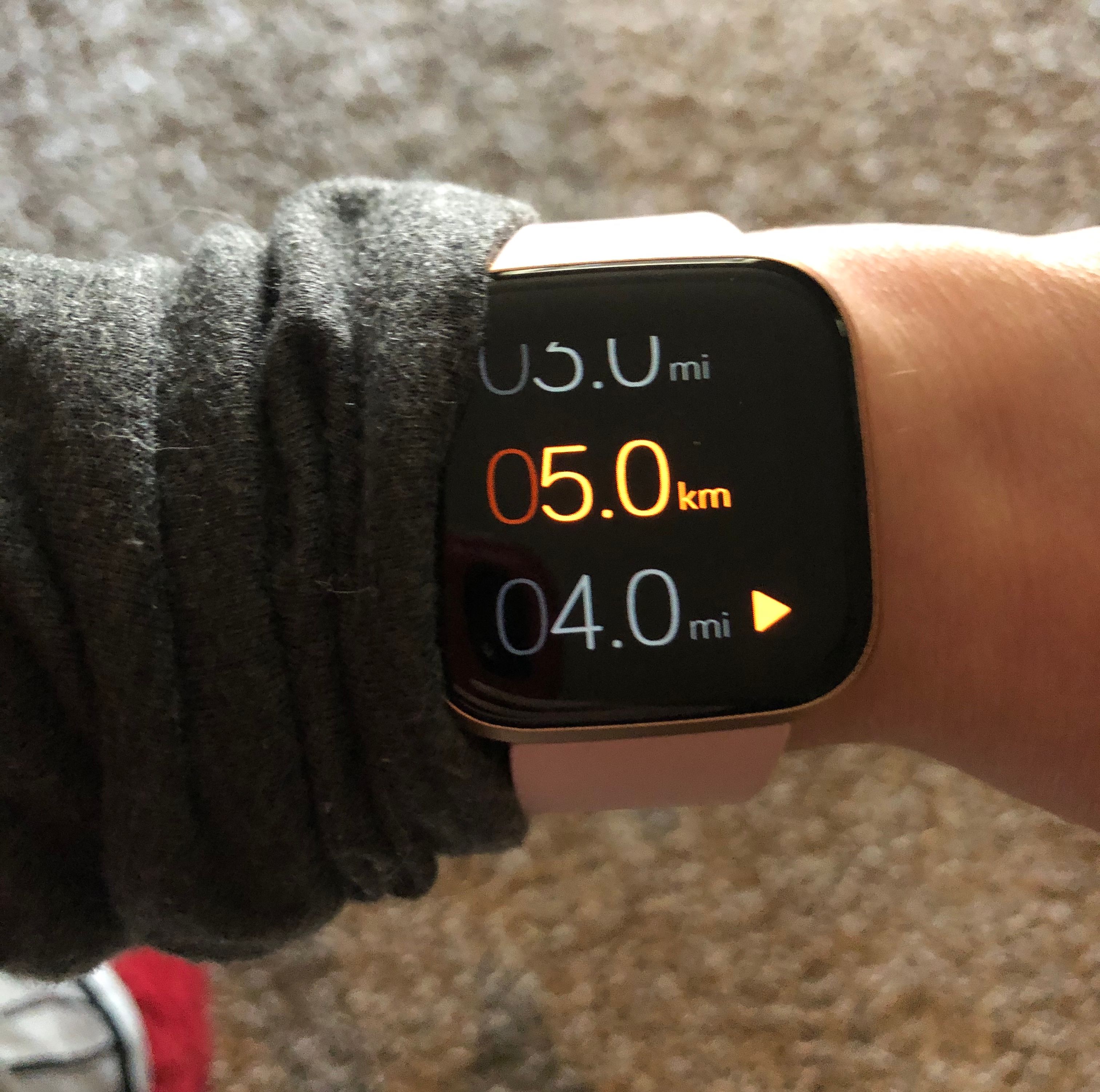 fitbit versa running