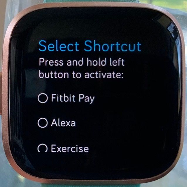fitbit versa buttons functions