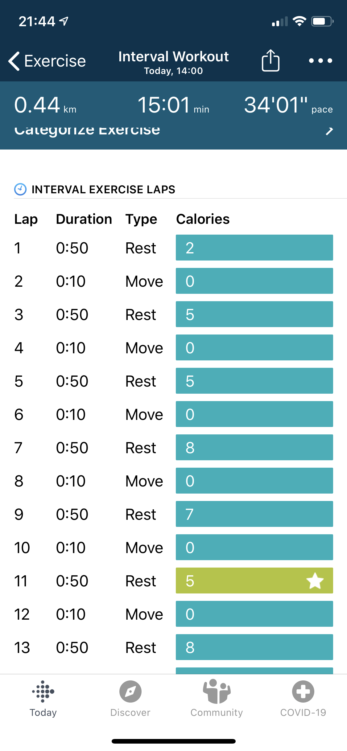 fitbit charge 3 interval training