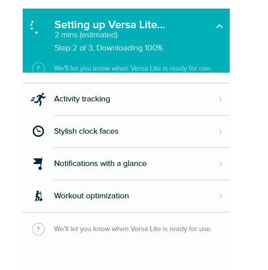 data not cleared fitbit versa