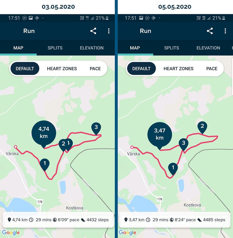 GPS accuracy during exercise - Fitbit 