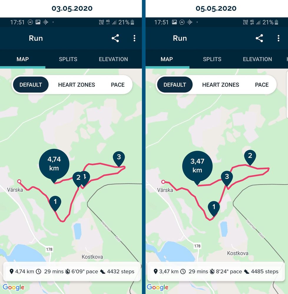 Fitbit run map online