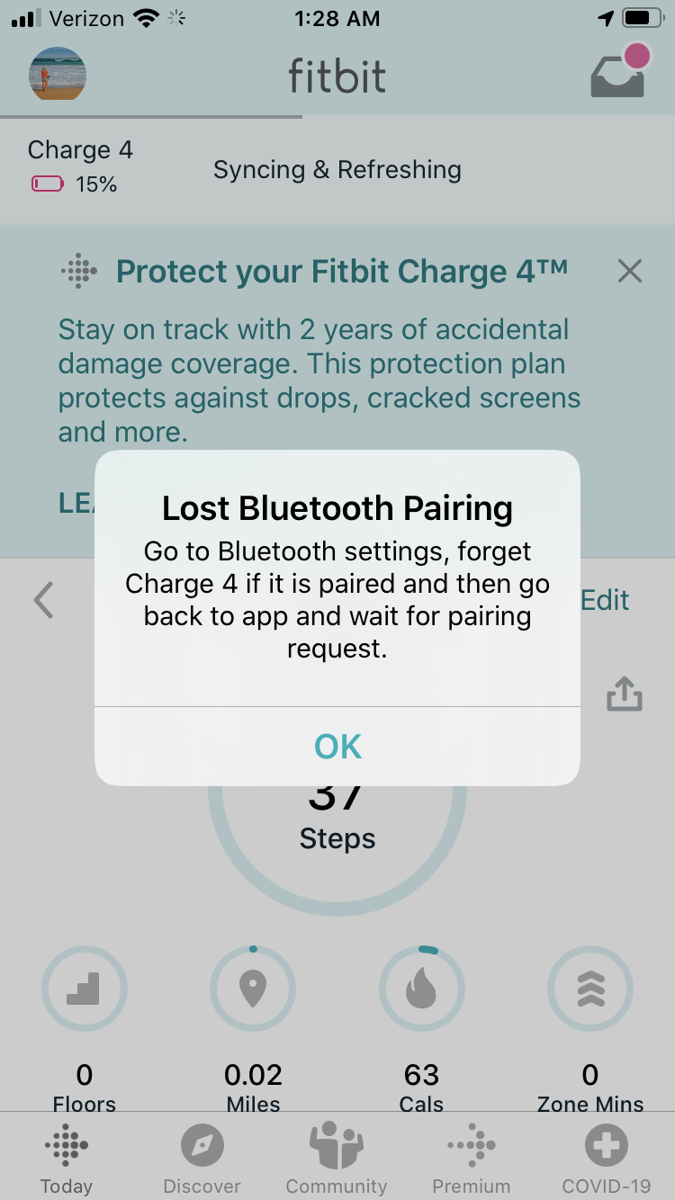 Fitbit charge 4 online sync