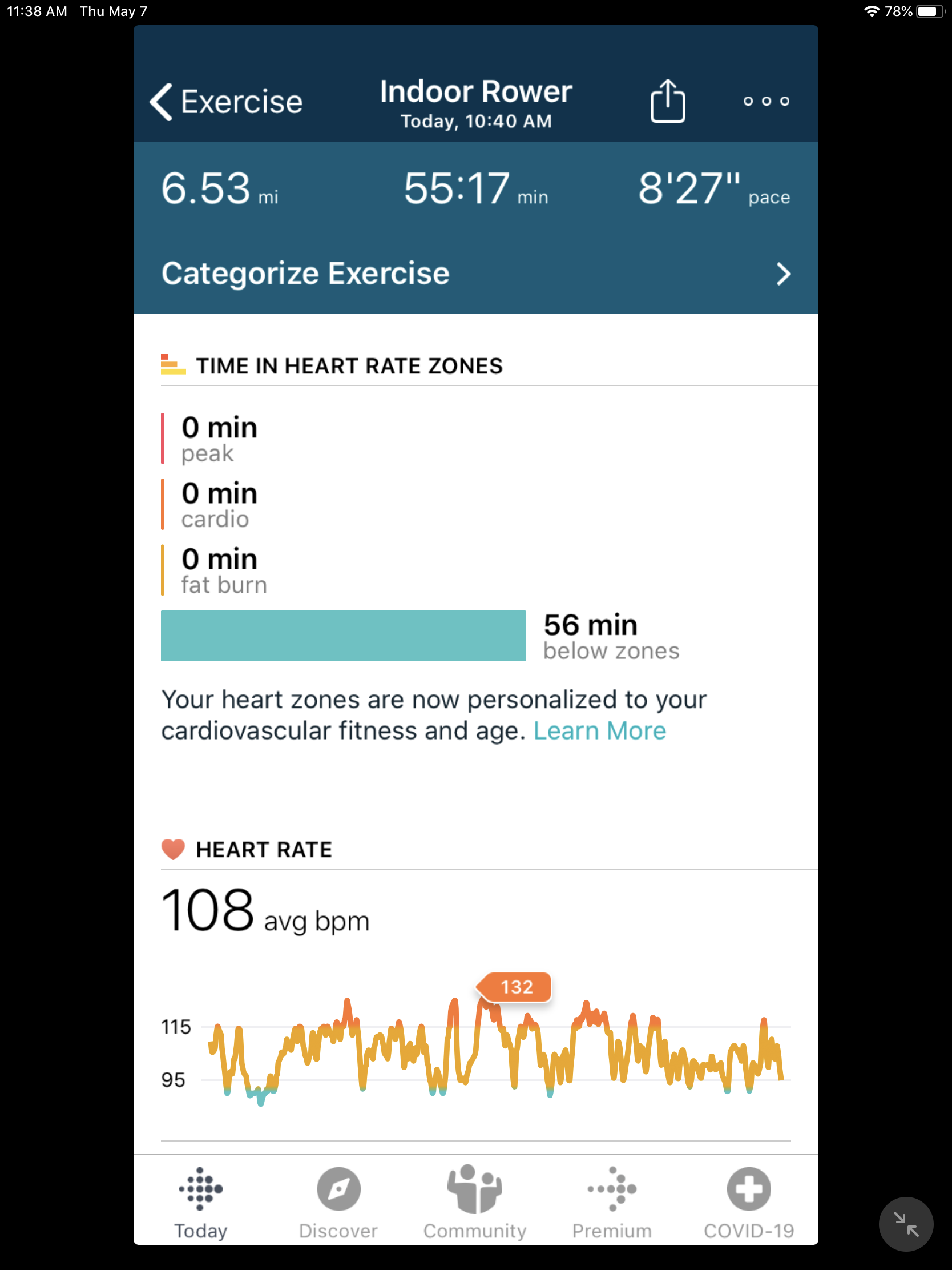 Fitbit charge 4 discount rowing