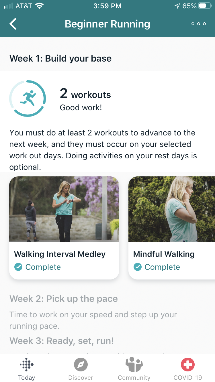 Running program from difficult to ea... - Fitbit Community