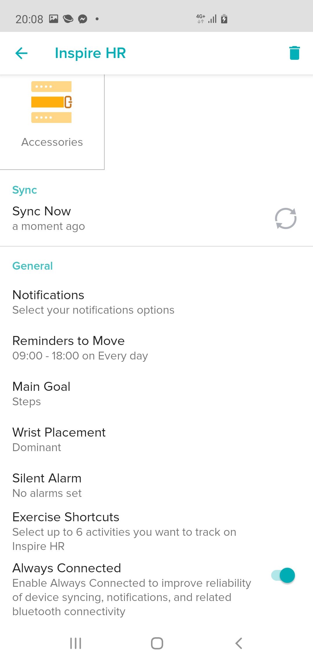 fitbit inspire hr all day sync
