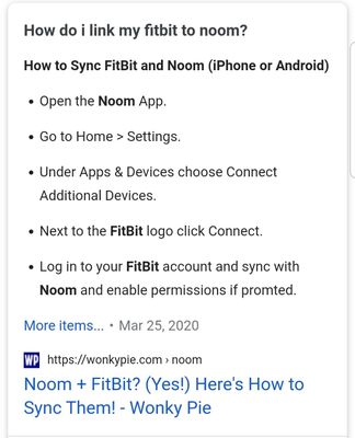does noom work with fitbit