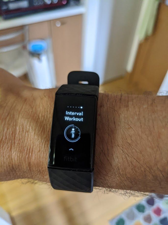 fitbit charge 3 interval timer