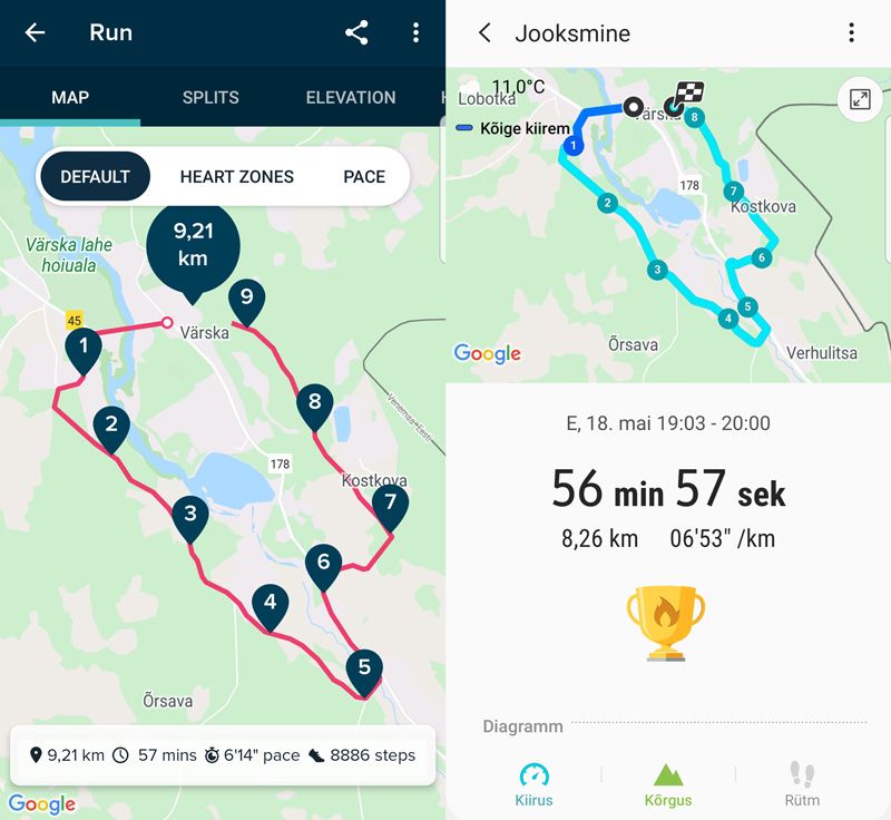 Fitbit and map online my run