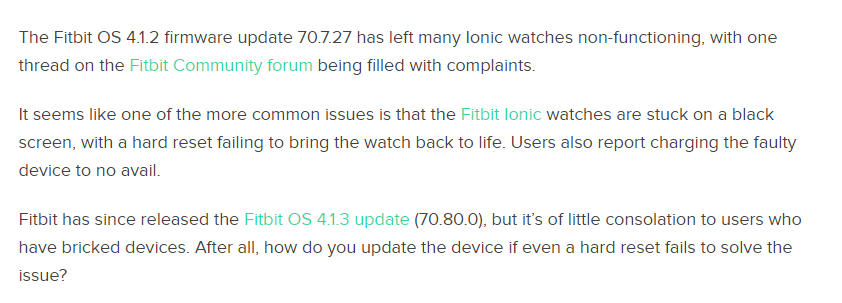 Fitbit blaze firmware online version