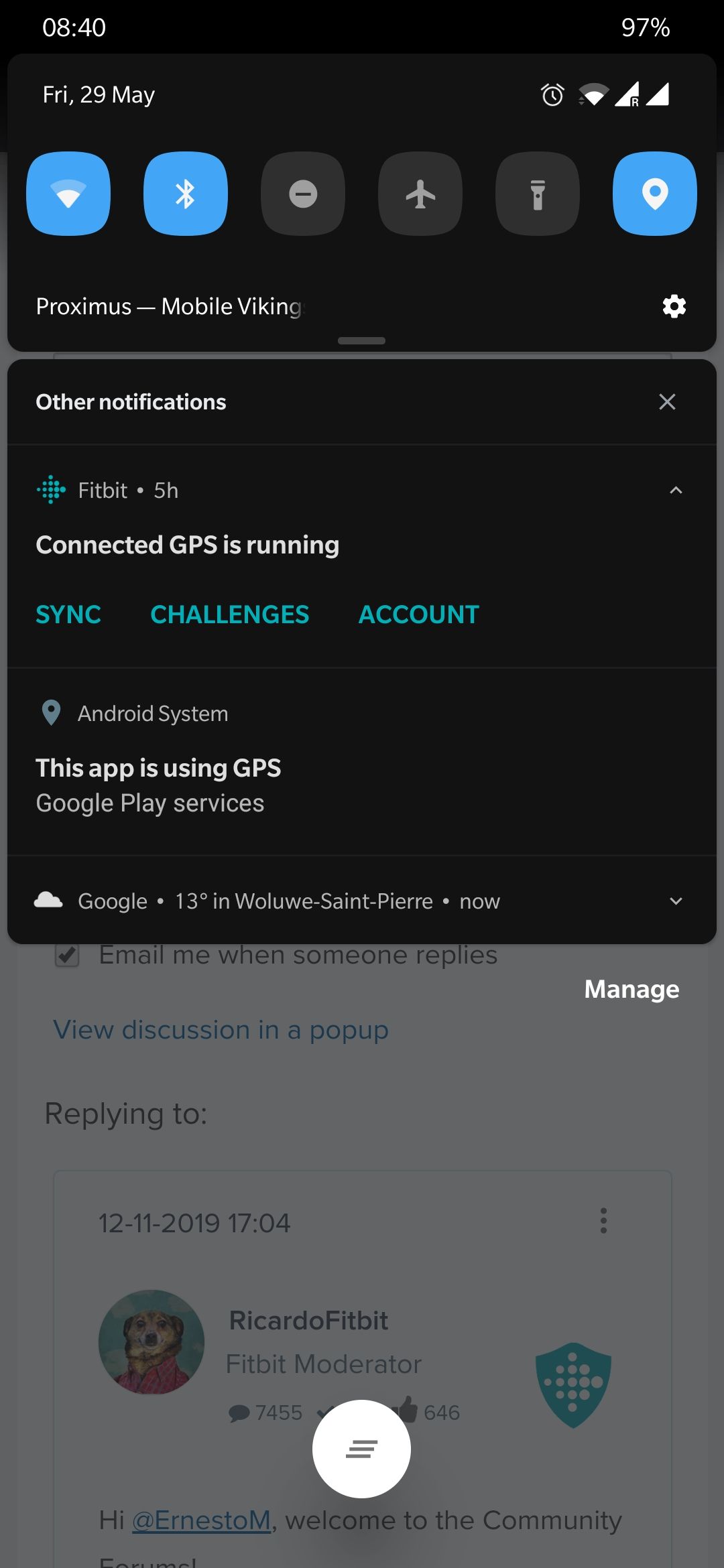 Fitbit connected store gps running