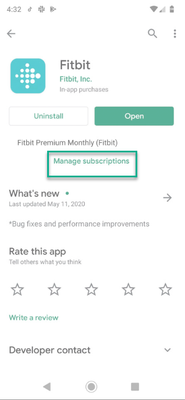 Manage subscriptions from Android App