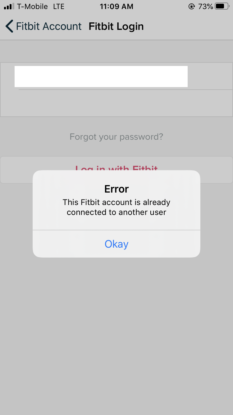 Can't log into Fitbit Coach app 