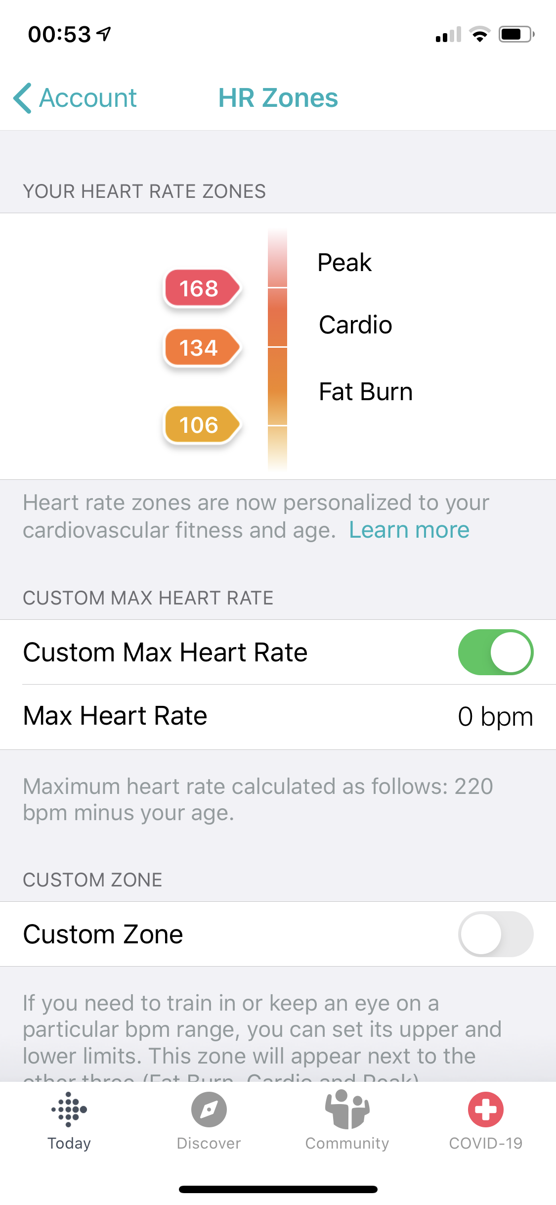 how to set heart rate on fitbit